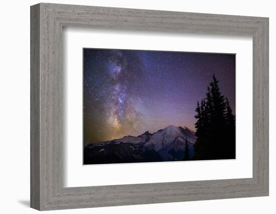 Milky Way (Constellation Sagittarius), Mt Rainier NP, Washington, USA-Gary Luhm-Framed Photographic Print