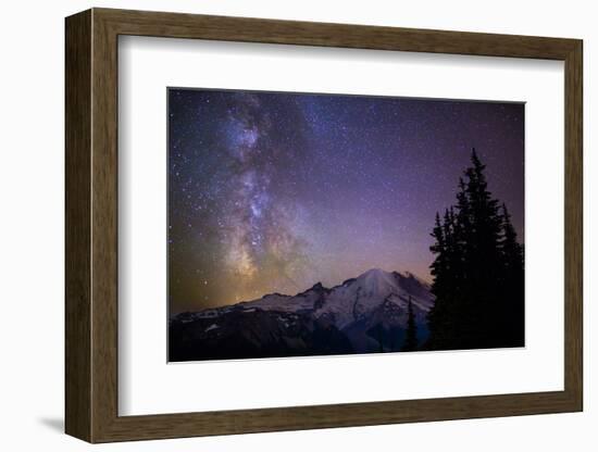 Milky Way (Constellation Sagittarius), Mt Rainier NP, Washington, USA-Gary Luhm-Framed Photographic Print