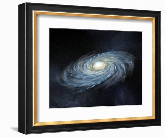 Milky Way Galaxy, Artwork-Henning Dalhoff-Framed Premium Photographic Print