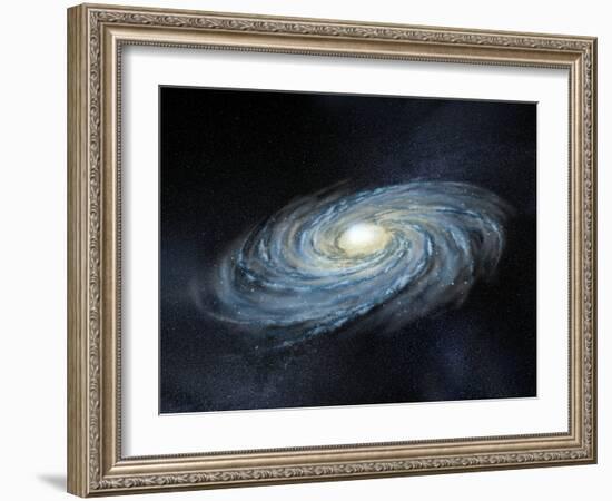 Milky Way Galaxy, Artwork-Henning Dalhoff-Framed Photographic Print