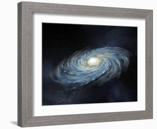 Milky Way Galaxy, Artwork-Henning Dalhoff-Framed Photographic Print