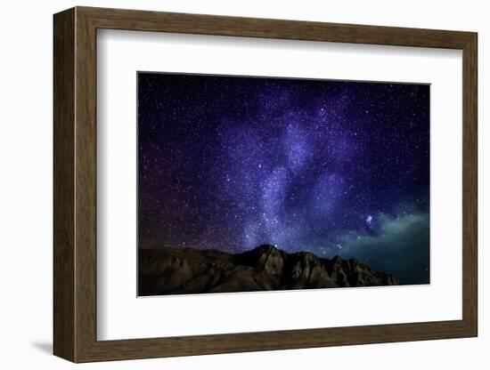 Milky Way Galaxy with Aurora Borealis or Northern Lights, Kjalarnes, Reykjavik, Iceland-null-Framed Photographic Print