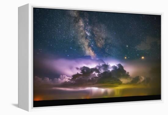 Milky Way Monsoon Print-Darren White Photography-Framed Premier Image Canvas