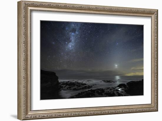 Milky Way Over Cape Schanck, Australia-Alex Cherney-Framed Premium Photographic Print