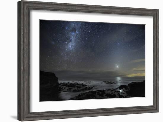 Milky Way Over Cape Schanck, Australia-Alex Cherney-Framed Premium Photographic Print