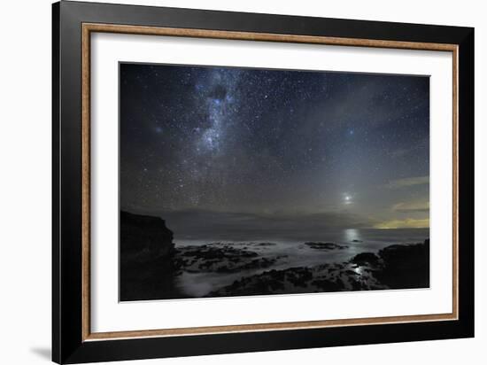 Milky Way Over Cape Schanck, Australia-Alex Cherney-Framed Premium Photographic Print