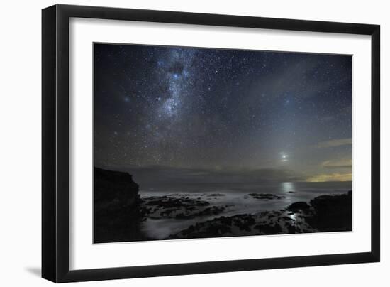 Milky Way Over Cape Schanck, Australia-Alex Cherney-Framed Premium Photographic Print