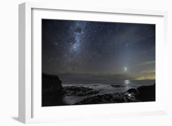 Milky Way Over Cape Schanck, Australia-Alex Cherney-Framed Premium Photographic Print