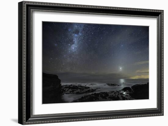 Milky Way Over Cape Schanck, Australia-Alex Cherney-Framed Premium Photographic Print