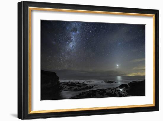 Milky Way Over Cape Schanck, Australia-Alex Cherney-Framed Premium Photographic Print