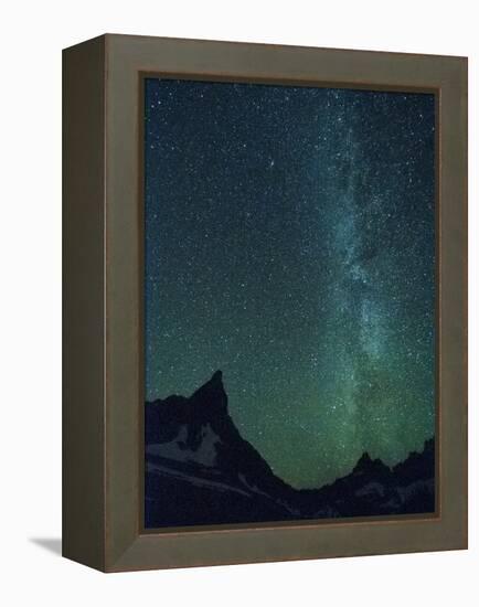 Milky Way over Glacier National Park, Montana.-Steven Gnam-Framed Premier Image Canvas