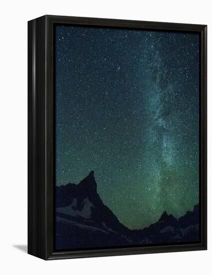 Milky Way over Glacier National Park, Montana.-Steven Gnam-Framed Premier Image Canvas