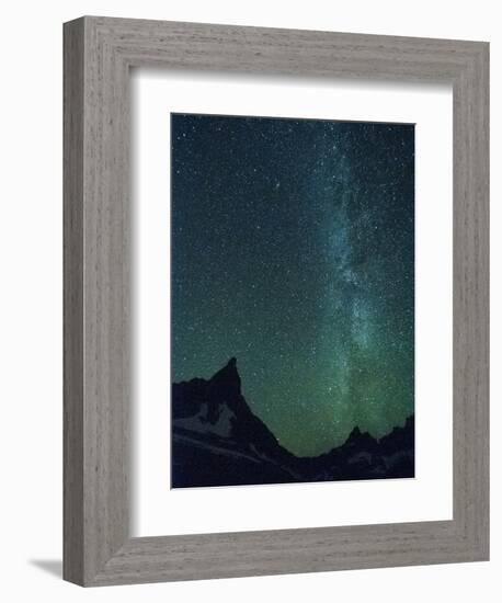 Milky Way over Glacier National Park, Montana.-Steven Gnam-Framed Photographic Print