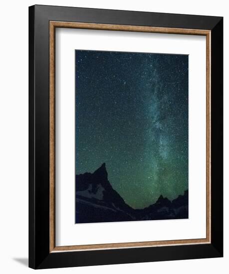 Milky Way over Glacier National Park, Montana.-Steven Gnam-Framed Photographic Print