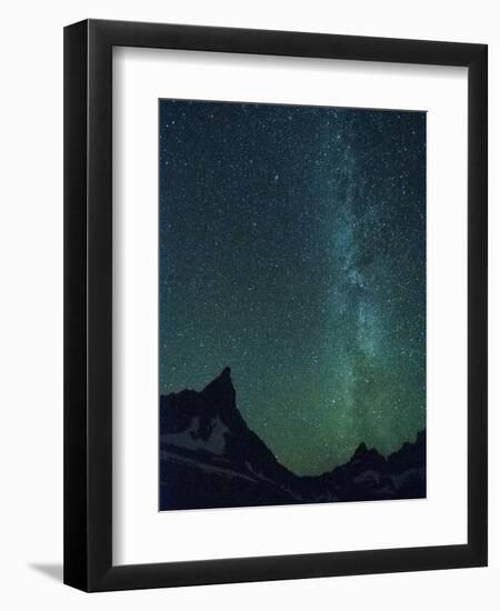 Milky Way over Glacier National Park, Montana.-Steven Gnam-Framed Photographic Print