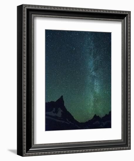 Milky Way over Glacier National Park, Montana.-Steven Gnam-Framed Photographic Print