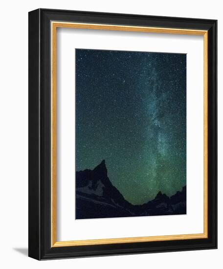 Milky Way over Glacier National Park, Montana.-Steven Gnam-Framed Photographic Print