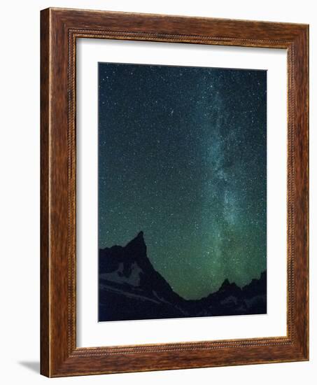 Milky Way over Glacier National Park, Montana.-Steven Gnam-Framed Photographic Print