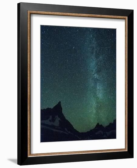 Milky Way over Glacier National Park, Montana.-Steven Gnam-Framed Photographic Print