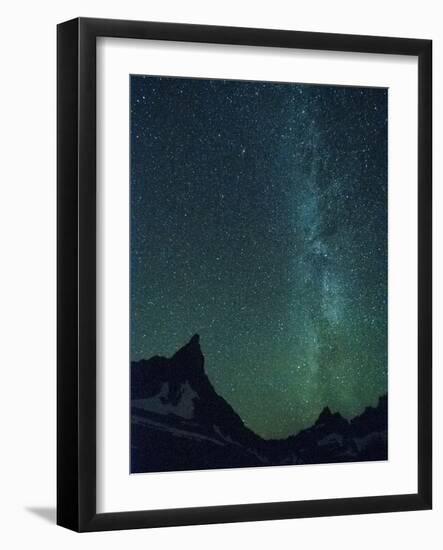 Milky Way over Glacier National Park, Montana.-Steven Gnam-Framed Photographic Print