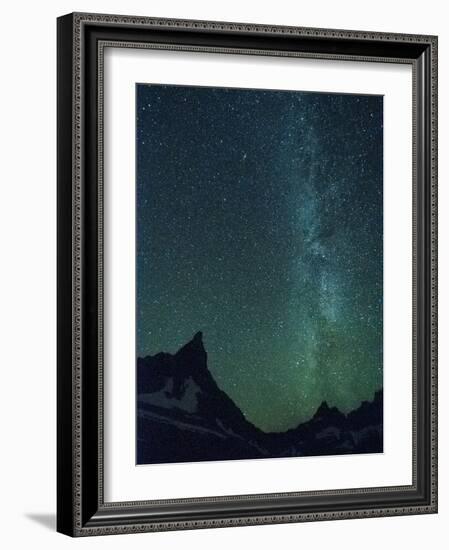 Milky Way over Glacier National Park, Montana.-Steven Gnam-Framed Photographic Print