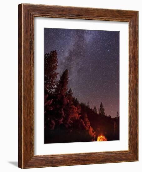 Milky Way Over Mountain Tunnel in Yosemite National Park-Stocktrek Images-Framed Photographic Print