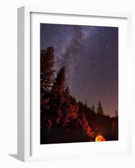 Milky Way Over Mountain Tunnel in Yosemite National Park-Stocktrek Images-Framed Photographic Print