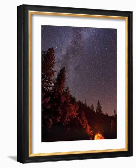 Milky Way Over Mountain Tunnel in Yosemite National Park-Stocktrek Images-Framed Photographic Print