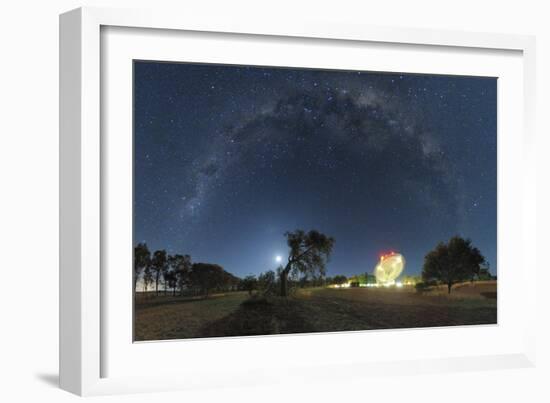 Milky Way Over Parkes Observatory-Alex Cherney-Framed Photographic Print