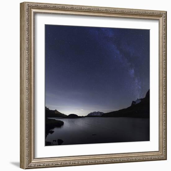 Milky Way over Rossett Lake at an Altitude of 2709 Meters-Roberto Moiola-Framed Photographic Print