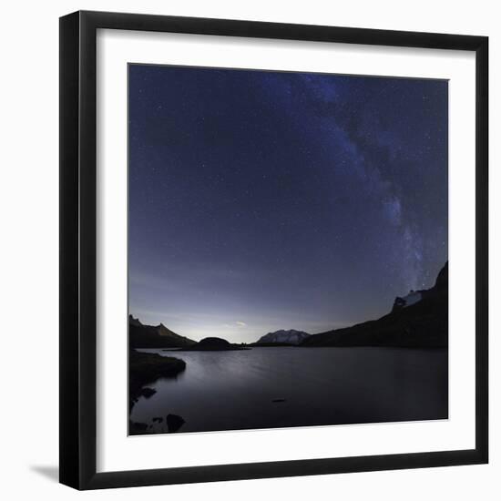 Milky Way over Rossett Lake at an Altitude of 2709 Meters-Roberto Moiola-Framed Photographic Print