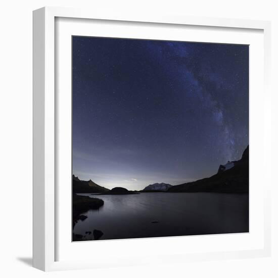 Milky Way over Rossett Lake at an Altitude of 2709 Meters-Roberto Moiola-Framed Photographic Print