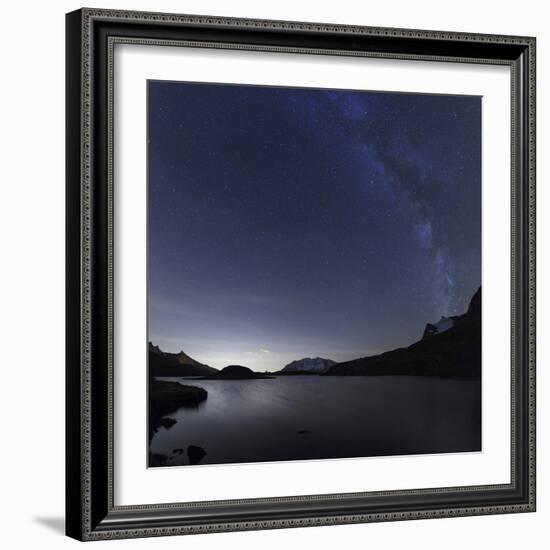 Milky Way over Rossett Lake at an Altitude of 2709 Meters-Roberto Moiola-Framed Photographic Print