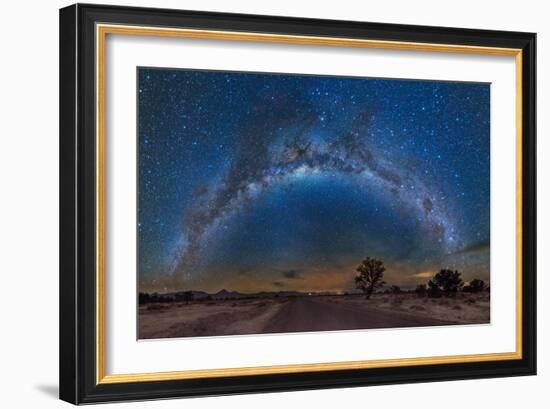 Milky Way Reflected over the Atacama Desert-Giulio Ercolani-Framed Photographic Print