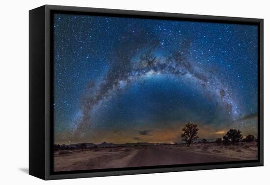 Milky Way Reflected over the Atacama Desert-Giulio Ercolani-Framed Premier Image Canvas