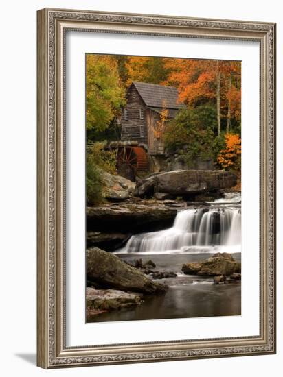 Mill and Fall Colors-Lantern Press-Framed Art Print