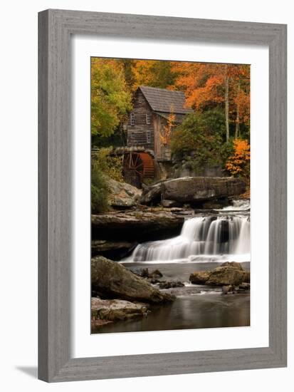 Mill and Fall Colors-Lantern Press-Framed Art Print