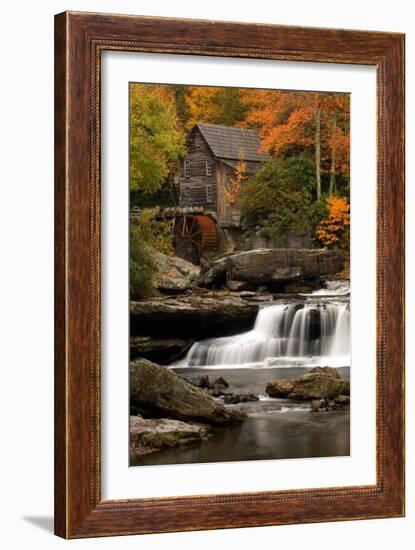 Mill and Fall Colors-Lantern Press-Framed Art Print