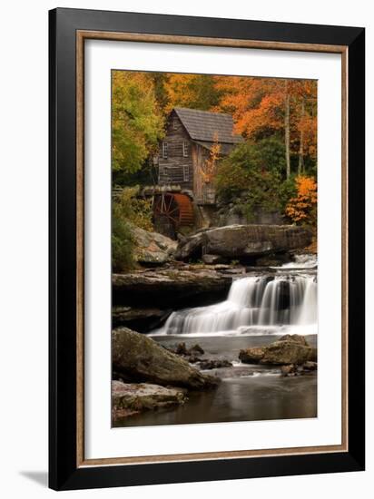 Mill and Fall Colors-Lantern Press-Framed Art Print