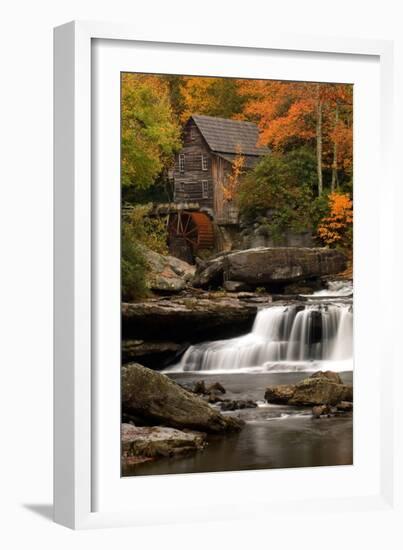 Mill and Fall Colors-Lantern Press-Framed Art Print