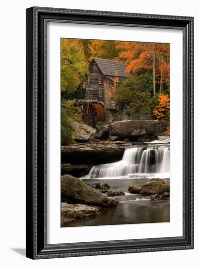 Mill and Fall Colors-Lantern Press-Framed Art Print