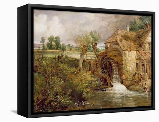 Mill at Gillingham, Dorset, 1825-26-John Constable-Framed Premier Image Canvas