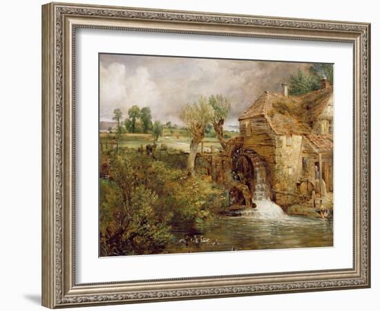 Mill at Gillingham, Dorset, 1825-26-John Constable-Framed Giclee Print