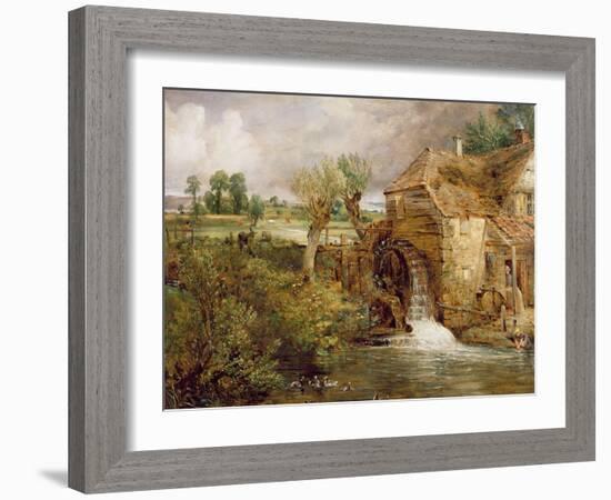 Mill at Gillingham, Dorset, 1825-26-John Constable-Framed Giclee Print