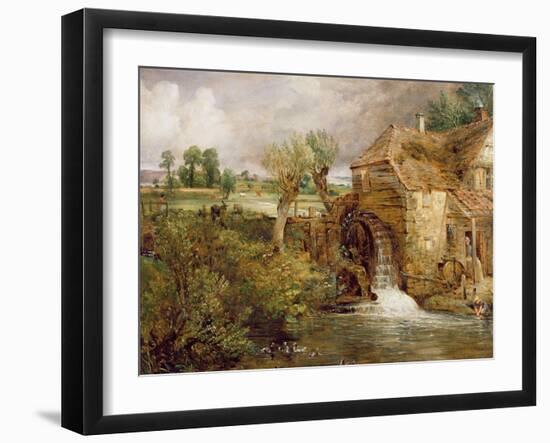 Mill at Gillingham, Dorset, 1825-26-John Constable-Framed Giclee Print