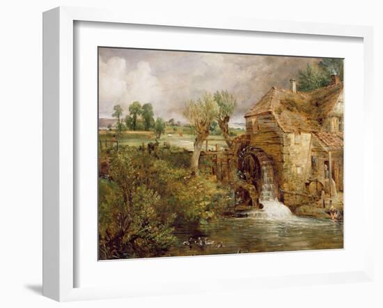 Mill at Gillingham, Dorset, 1825-26-John Constable-Framed Giclee Print