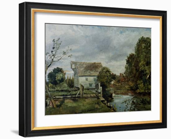 Mill by the River Stour, c.1820-John Constable-Framed Giclee Print