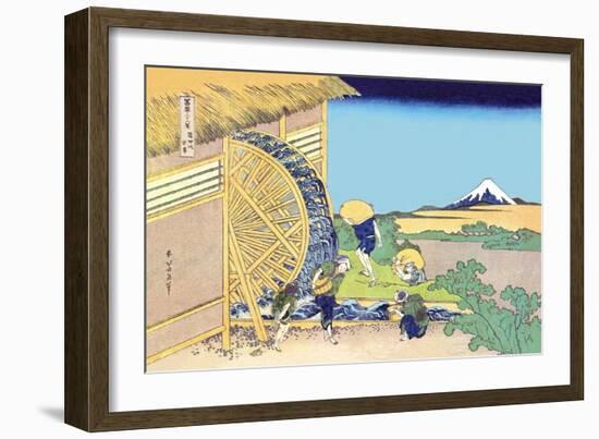 Mill Facing Mount Fuji-Katsushika Hokusai-Framed Art Print