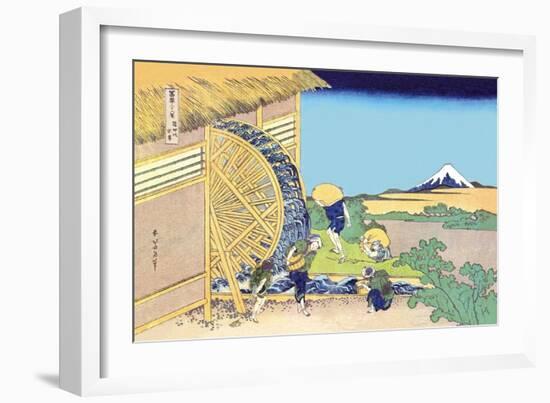 Mill Facing Mount Fuji-Katsushika Hokusai-Framed Art Print