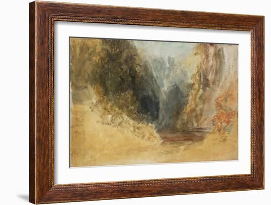 Mill Gill Fall, near Askrigg, Wensleydale-Joseph Mallord William Turner-Framed Giclee Print